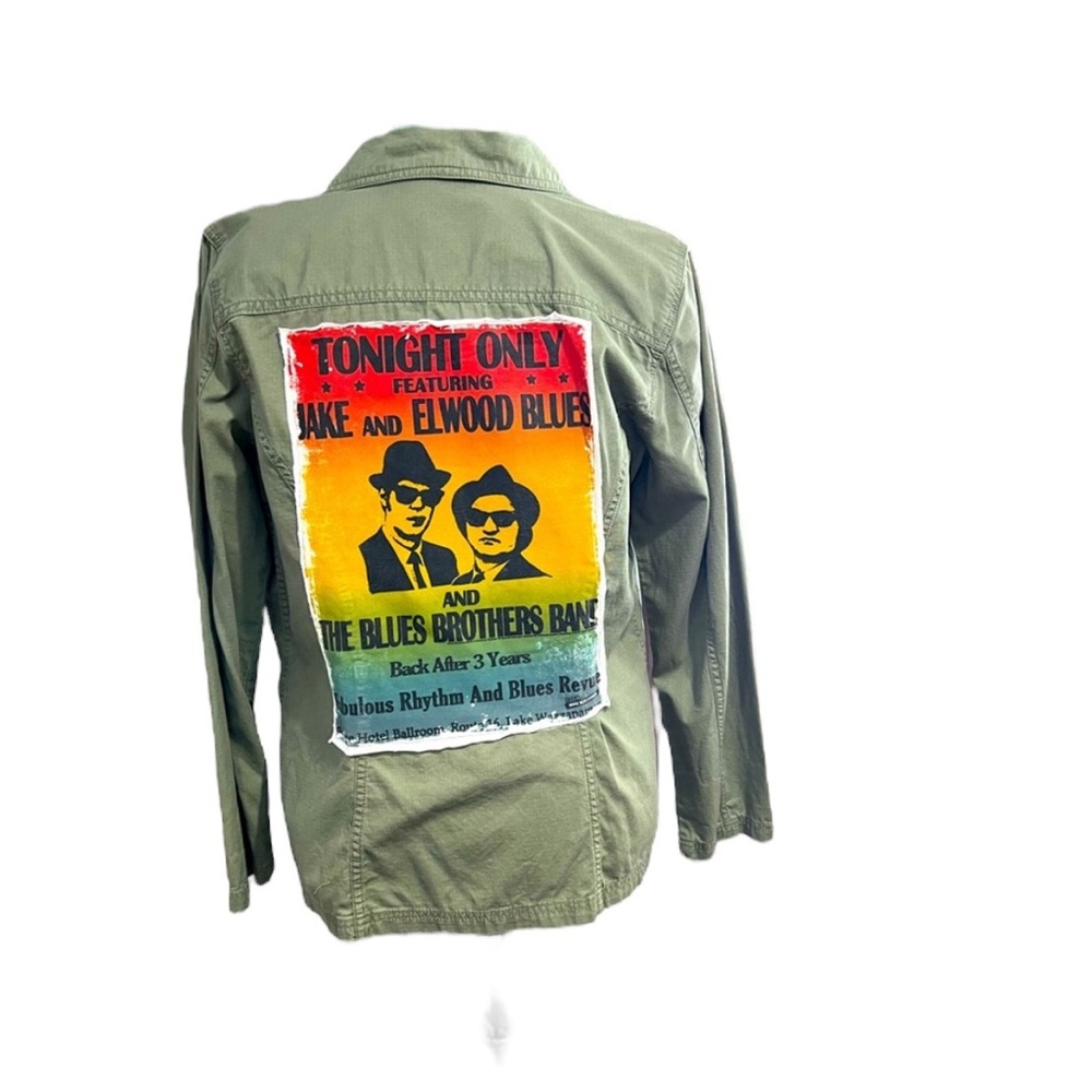 ⭐️ Custom Made Blues Brothers‎ Band Green Coat Size Large